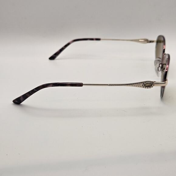 Sophia Loren Gold Purple Metal Oval Half Rim Sunglasses Zyloware M304 1685019135 main image 5